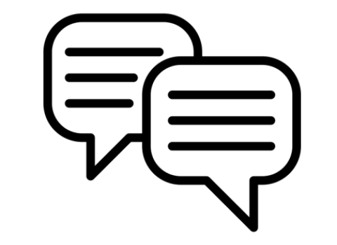 Icon Dialog mit Sprechblasen