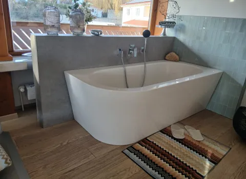 Eine Bette Staslet Silhouette Badewanne in weiß