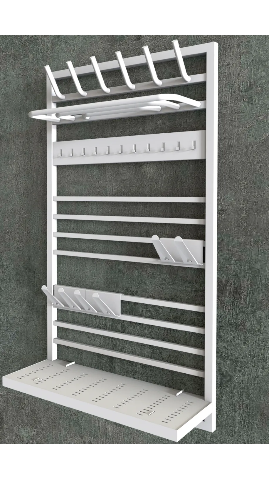 Der Funktionsheizkörper Taurus1000 mit Universalschuhhalter von Wärmis.